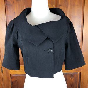 Rampage Black Cropped Short Sleeve Jacket Y2K Minimalist Festival
